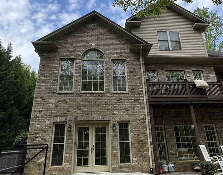 House exterior with large windows